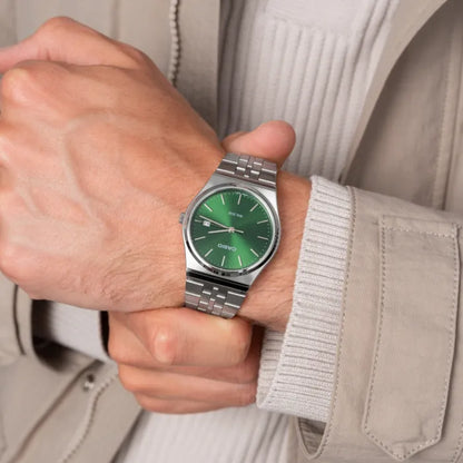Men's Watch Casio – Green & Silver Stainless Steel Quartz (Ø 35 mm)