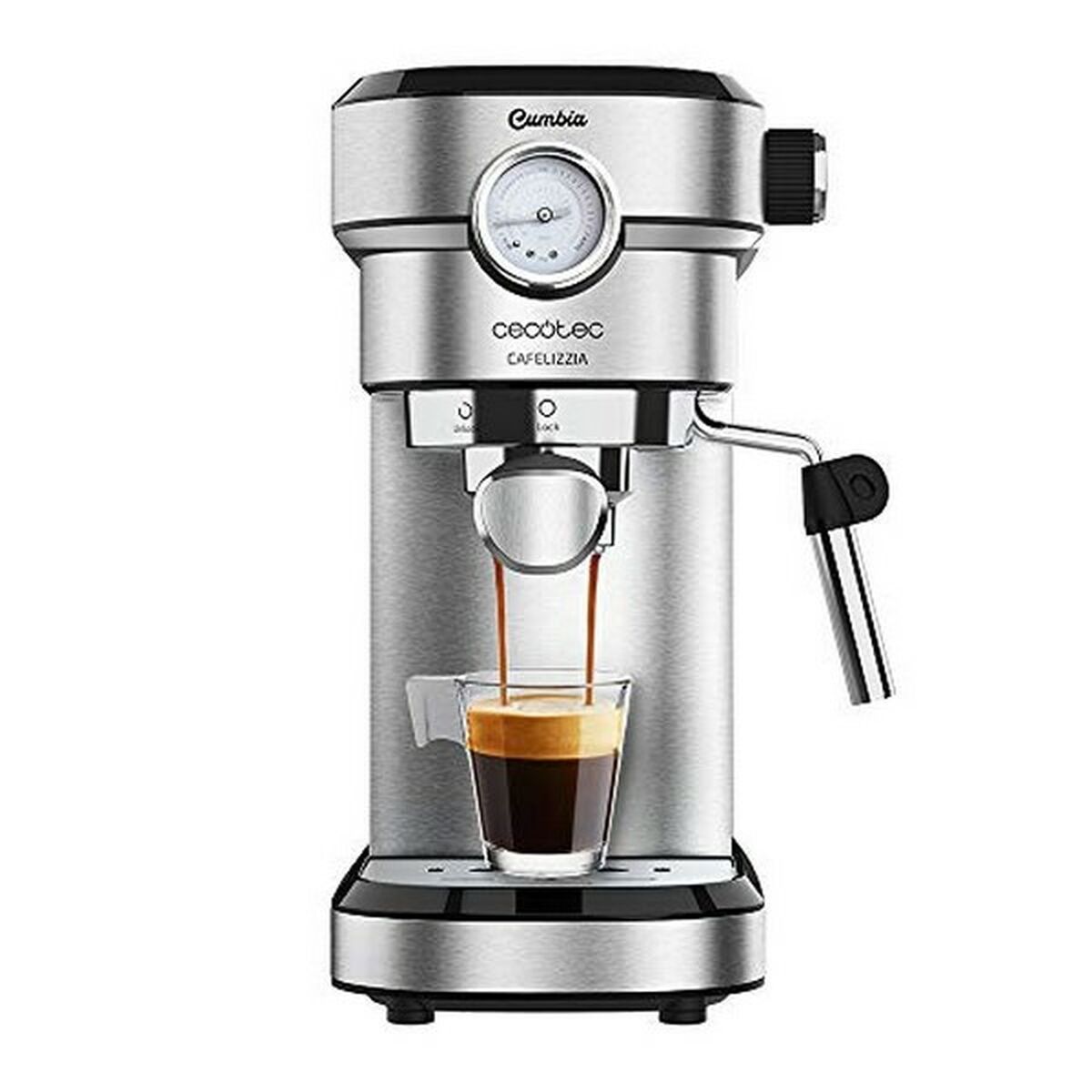 Cecotec Cafelizzia 790 Steel Pro — 20 Bar Manual Espresso Coffee Machine (1.2L)