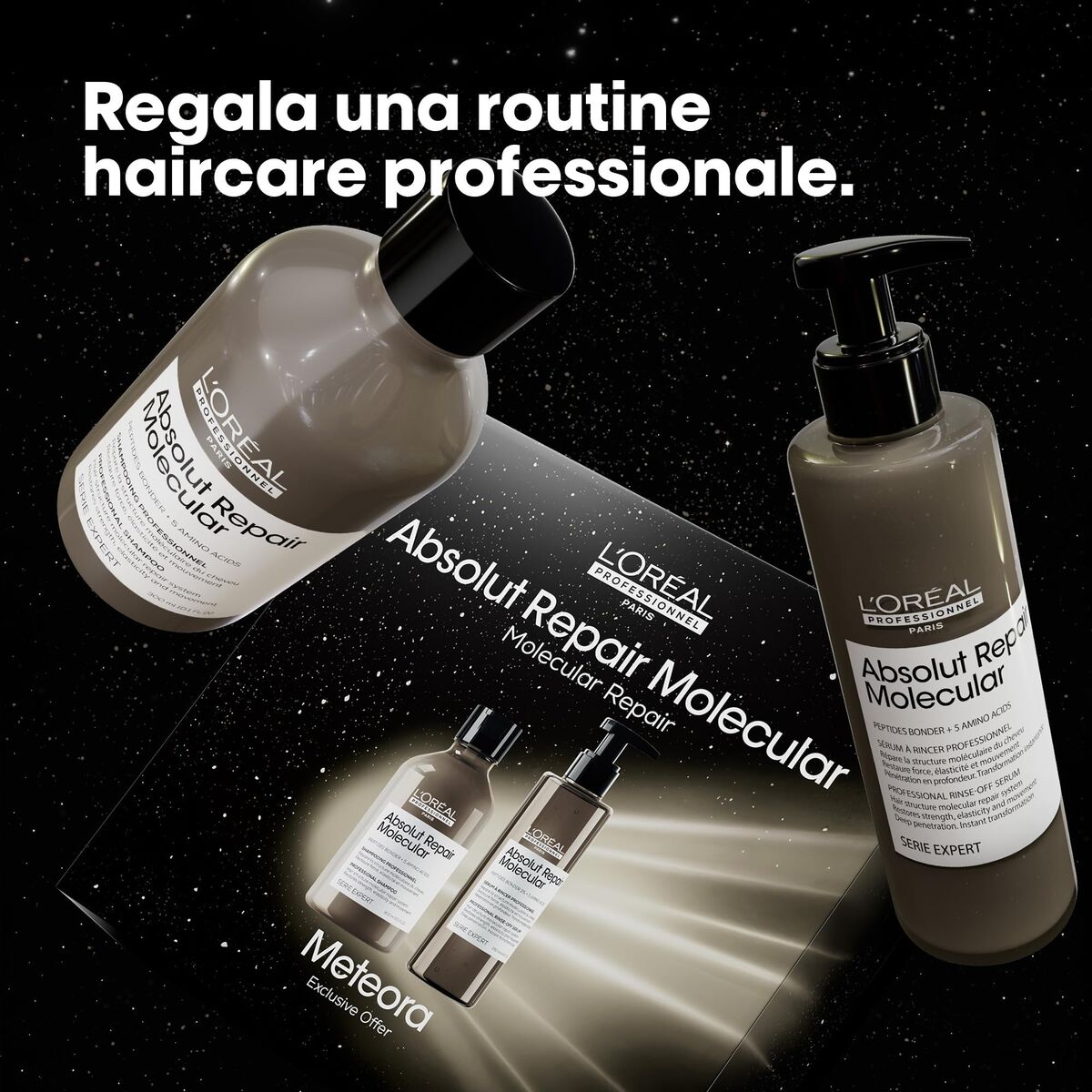 L'Oréal Professionnel Paris ABSOLUT REPAIR MOLECULAR Hair Care Set – 2 Pieces (Shampoo 300 ml + Serum 250 ml)