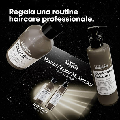 L'Oréal Professionnel Paris ABSOLUT REPAIR MOLECULAR Hair Care Set – 2 Pieces (Shampoo 300 ml + Serum 250 ml)