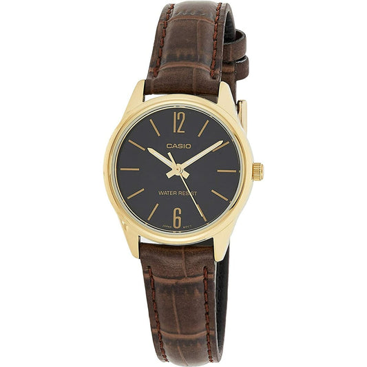 Ladies' Watch Casio Collection – Brown Leather Strap Quartz Ø 28 mm