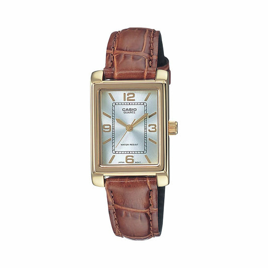 Ladies' Watch Casio LTP-1234PGL-7AEG – Brown Leather Quartz (Ø 21 mm)