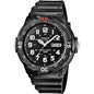 Men’s Watch Casio – Black Stainless Steel Quartz 44 mm